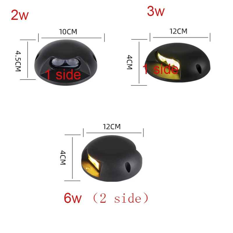 防水ip67地下LEDライト,屋外ライト,地面,庭,床,地上スポット,景観,dc12v,ac 85v,265v,2w,3w,6w