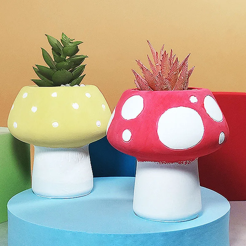 

Бетонный грибной цветочный горшок, силиконовые формы, сделай сам, горшок для сочных растений, банка для свечей, гипсовая форма для эпоксидной смолы, коробка для хранения, форма для изготовления