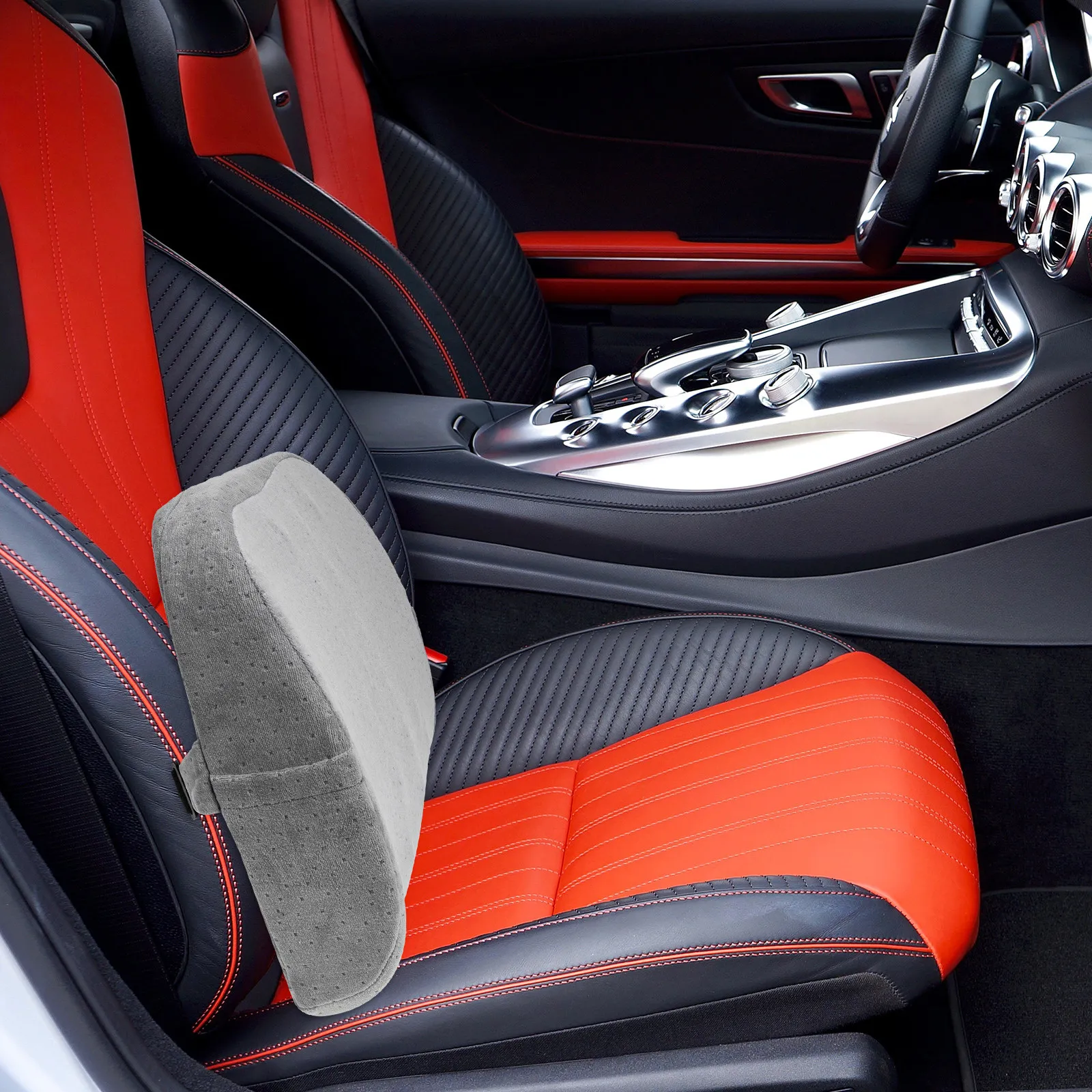 

Memory Foam Lumbar Support Pillow Car Seat Lower Back Cushion Waist Comfort Office Chair Padding Home Textile Product