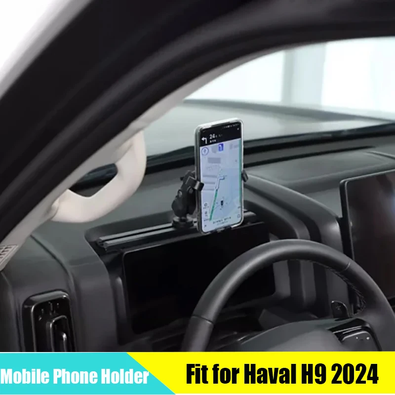 

Auto Dashboard Mobile Phone Holder Fit for GWM Haval H9 2024 2025 Dashboard Slide Rail Mobile Phone Holder Expansion Platform