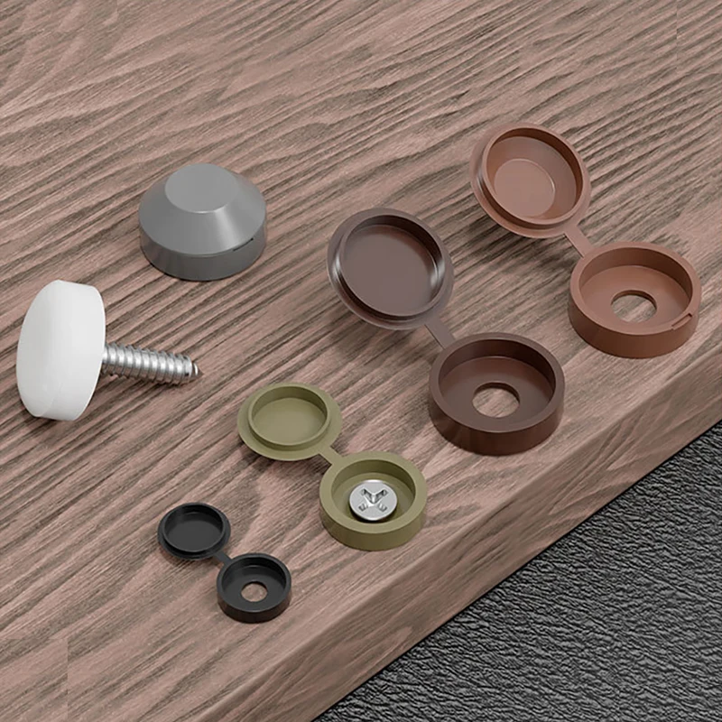 

10PCS Integrated Screw Cover Decorative Cap Self Tapping Screw Hole Plug Furniture Cabinet Dustproof Plastic Protective Cover