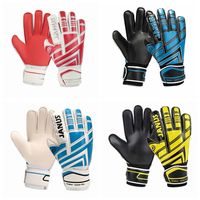 Finger Protection Goalie Gloves Wear-Resistant Non-Slip Latex Soccer Gloves PU Colorful Football Goalkeeper Gloves Outdoor