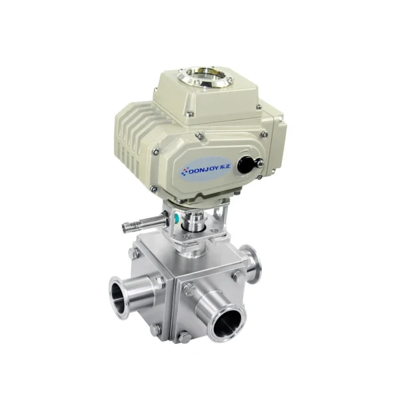 

DONJOY SS304/316L Flow Control Automatic Electric Non Retention Three Way Ball Valve