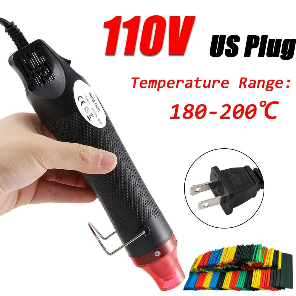 300W Heißluftpistole Mini Tragbar, Handgehaltenes Elektrisches Heißluftwerkzeug für DIY-Handwerk, Prägung, Schrumpffolien, PVC, Multifunktionale Heißluftpistole