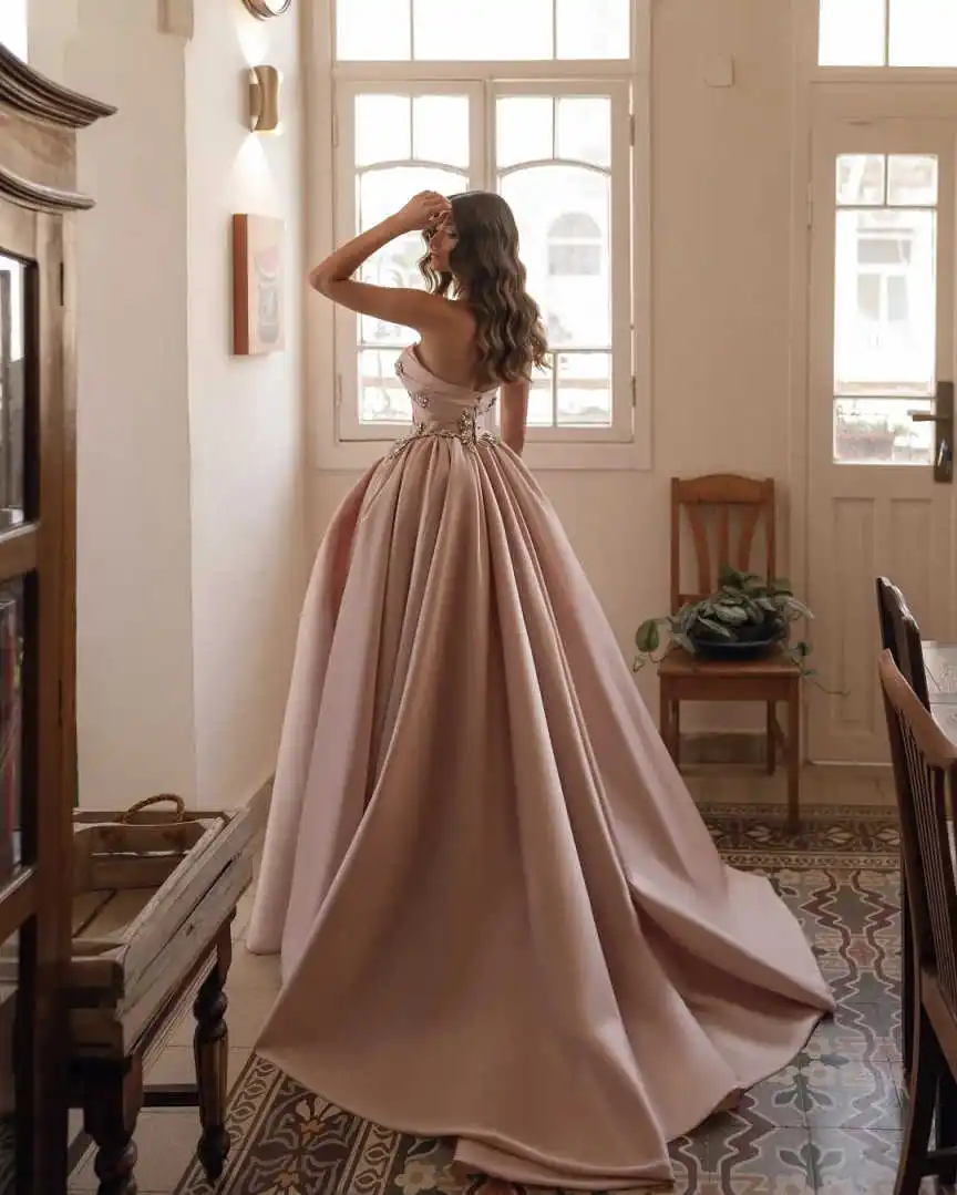 فستان سهرة حورية البحر الحديث على شكل حرف v فساتين حفلات مثير ريشة شال الخرز الساتان فستان الحفلة الراقصة vestidos de novia حجم كبير مخصص