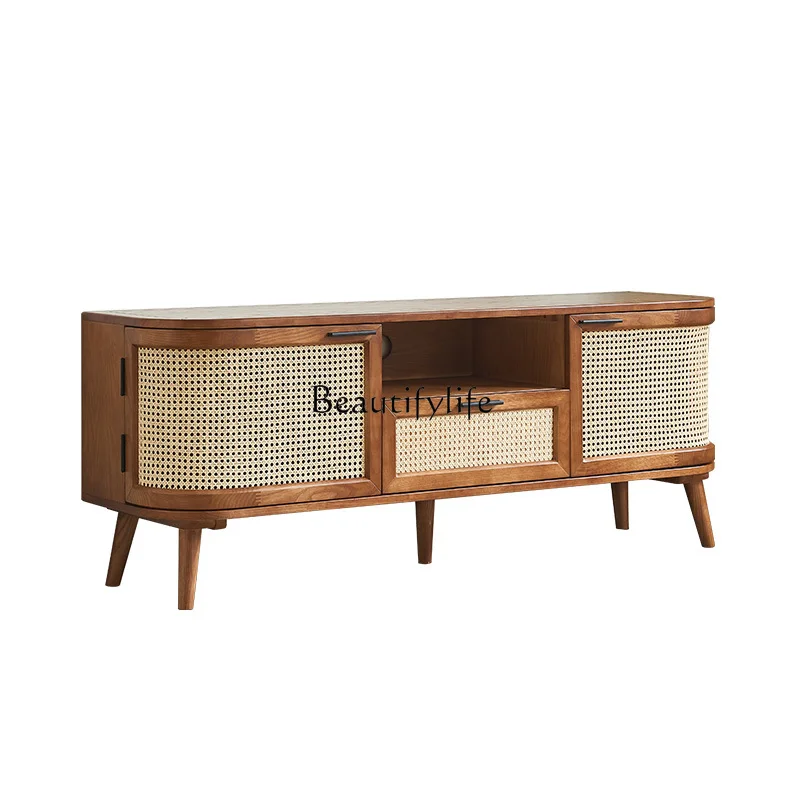 

Retro small apartment storage cabinet, living room medieval B & B hotel storage cabinet