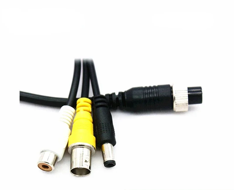 

DC+BNC+RCA 4pin cable Aviation head to car BNC cable audio and video power cable