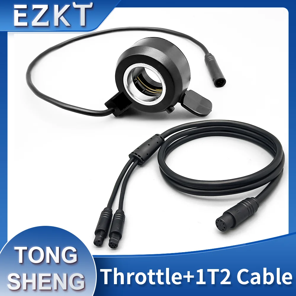 Electric bicycle TSDZ thumb throttle and 1T2 cable set electric bicycle Throttle for TongSheng Display VLCD6 or XH18