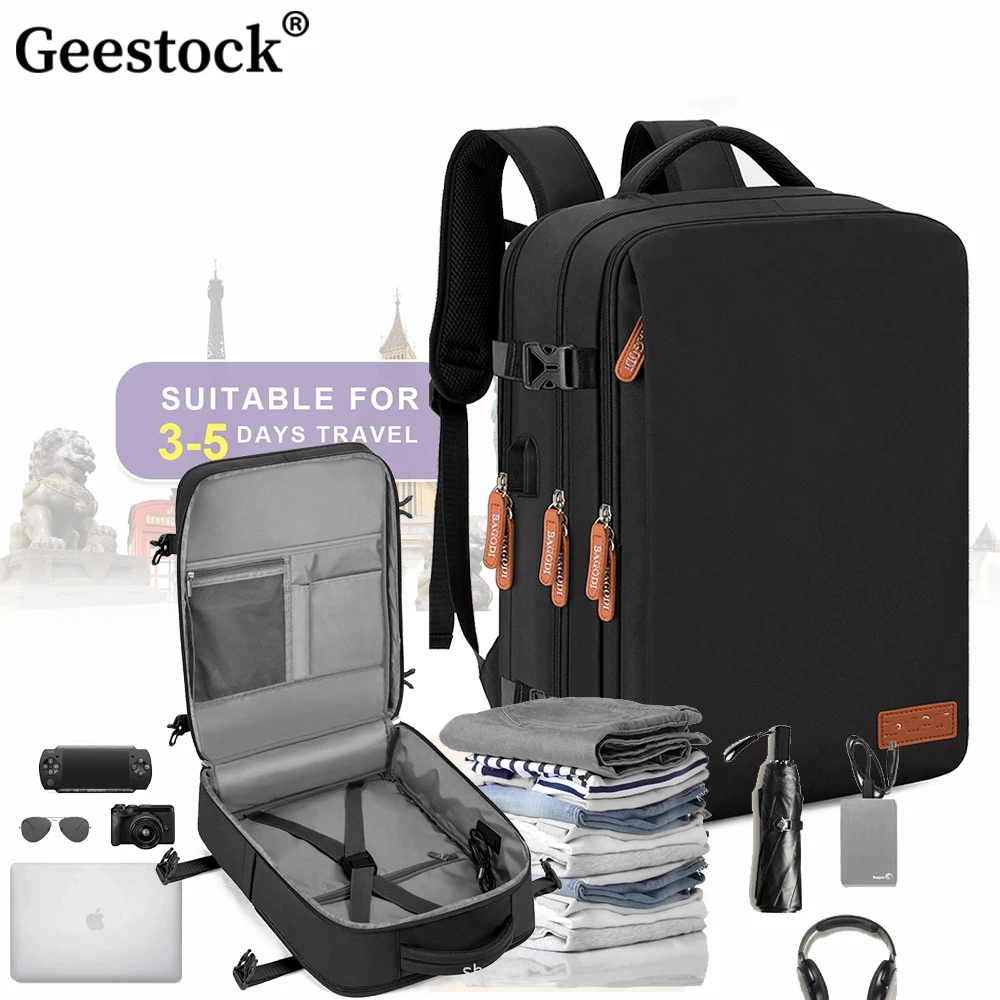 Geestock Airport Backpack Travel Backpack for Easyjet Cabin Bag Laptop Backpack Flight Approved Casual Daypack for Weekender