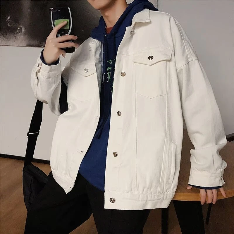 

Осенние свободные мужские джинсовые пальто, дизайнерские японские ретро-модные оригинальные потертые одежды «Джокер», высокое качество, мужская джинсовая куртка Y2k