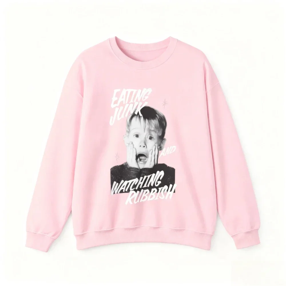 Забавный свитшот «Едание мусора и наблюдение с муравьем» Кевин, пуловер с принтом фильмов 90-х годов, рождественские фильмы 90-х годов, топы для мужчин и женщин, одежда