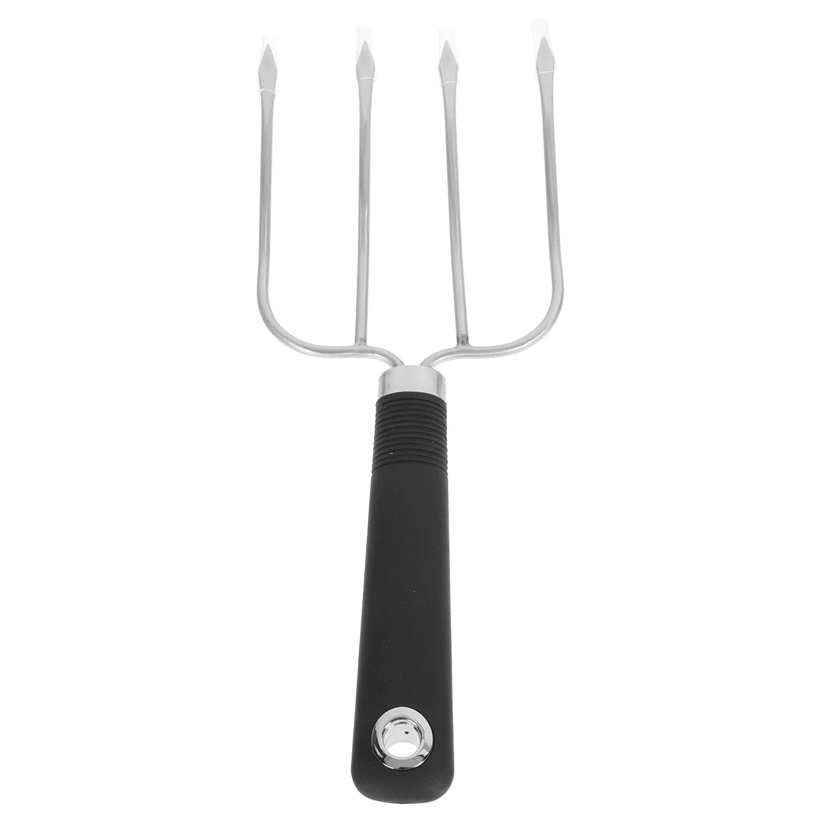 

1pc Stainless Steel Turkey Fork 4-Prong Bbq Food Holder Non-Stick Roasting Tool For Steak Chicken Fish Camping Outdoor