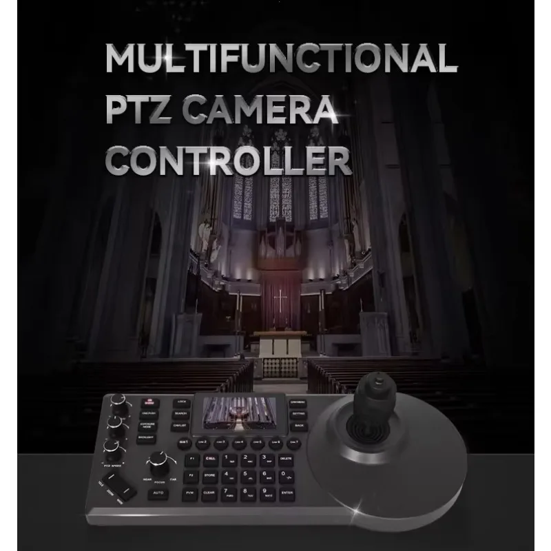 K20 Quick Delivery PTZ Camera Controller With 4D Precision Joystick And 3'' LCD Display 1080P HD For Conference & Church Use