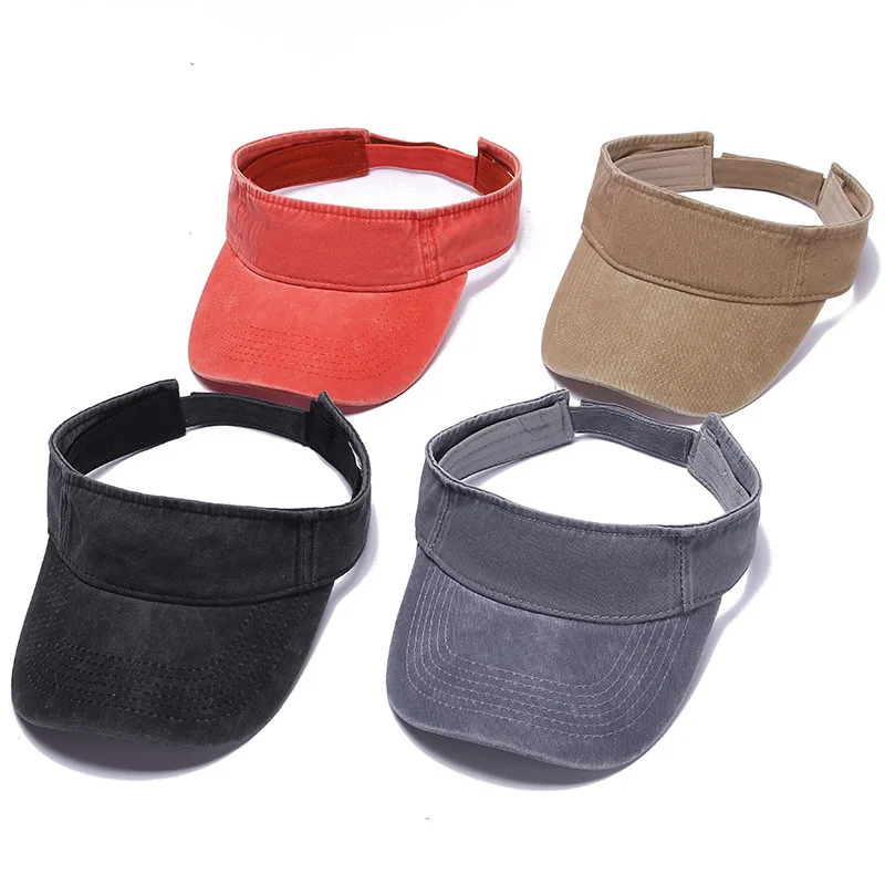 New Summer Visors Denim Baseball Cap Women Outdoor Empty Top Sport Sun Hat for Golf Hiking Tennis Running Male Sunscreen Cap