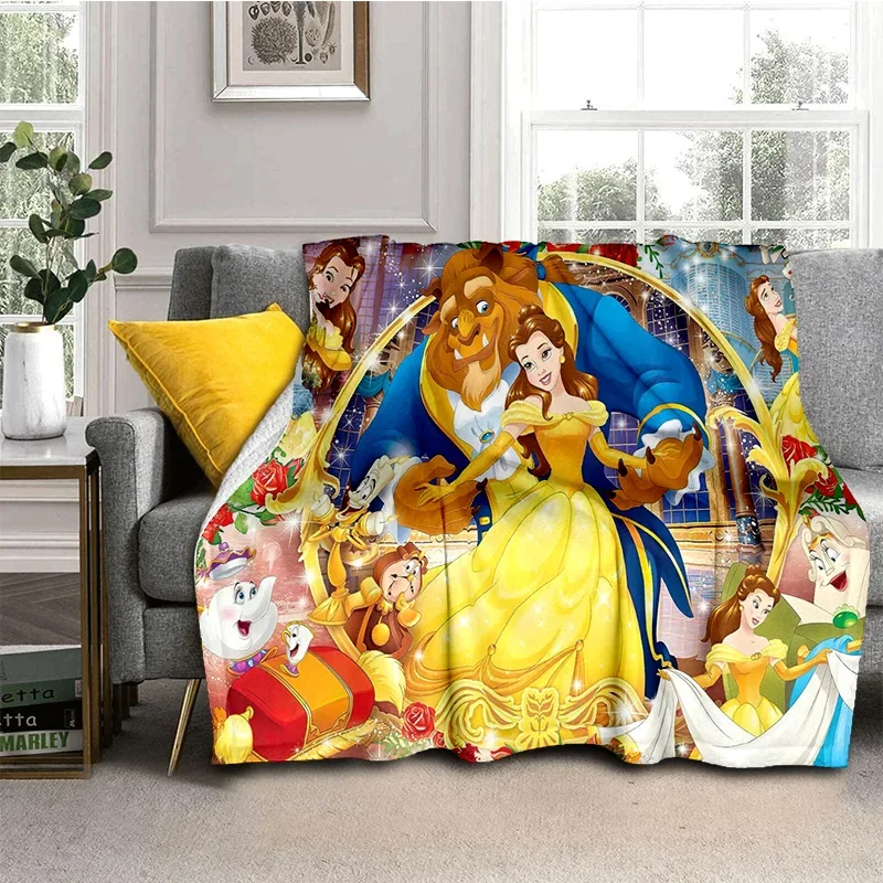 Cartoon 29 Style Beauty and The Beast Soft Flannel Blanket for Bed Bedroom Sofa Picnic,Throw Blanket for Outdoors Leisure Kid 3D