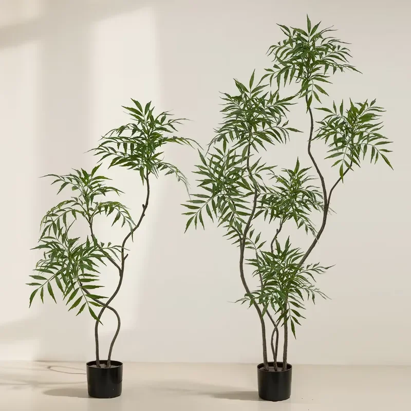 Realistic Artificial Biomimetic Potted Plants Handmade Eco Friendly Greenery for High End Living Room Floor Decoration