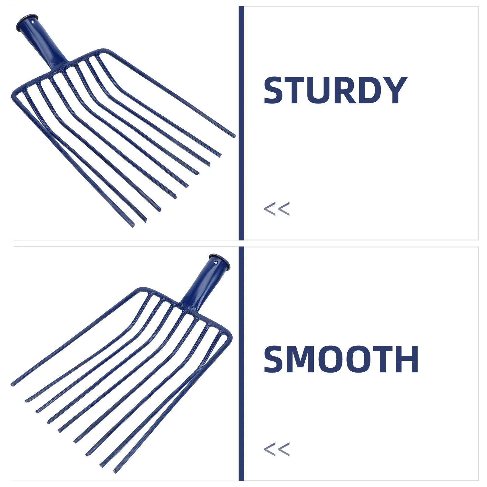 1Pcs Nine Tooth Steel Fork Rake Without Handle Coal Shovel Charcoal Shovel Garden Rake Soil Stone Gravel Mulch Fireplace Tool