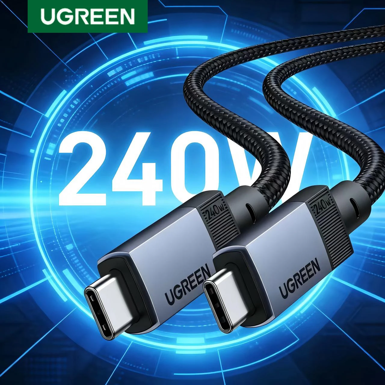 UGREEN USB4 Type C to Type C ケーブル PD240W急速充電 40Gbpsデータ転送 Apple iPhone iPad Macbook Samsung USB C充電器 Android対応