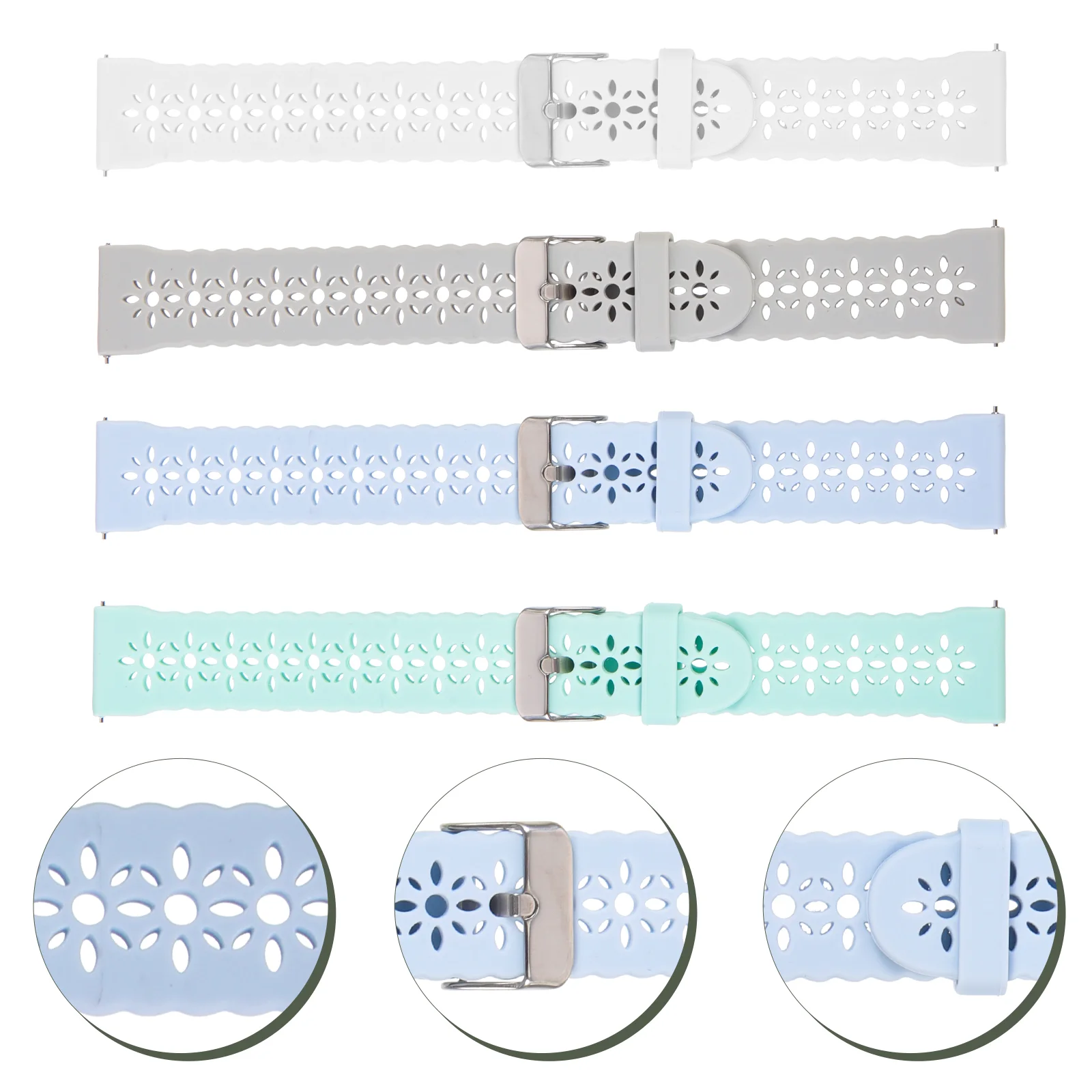 Smart Watch Band Lace Silicone Strap Decor Water Proof Replacement Watches for Women Smartwatch