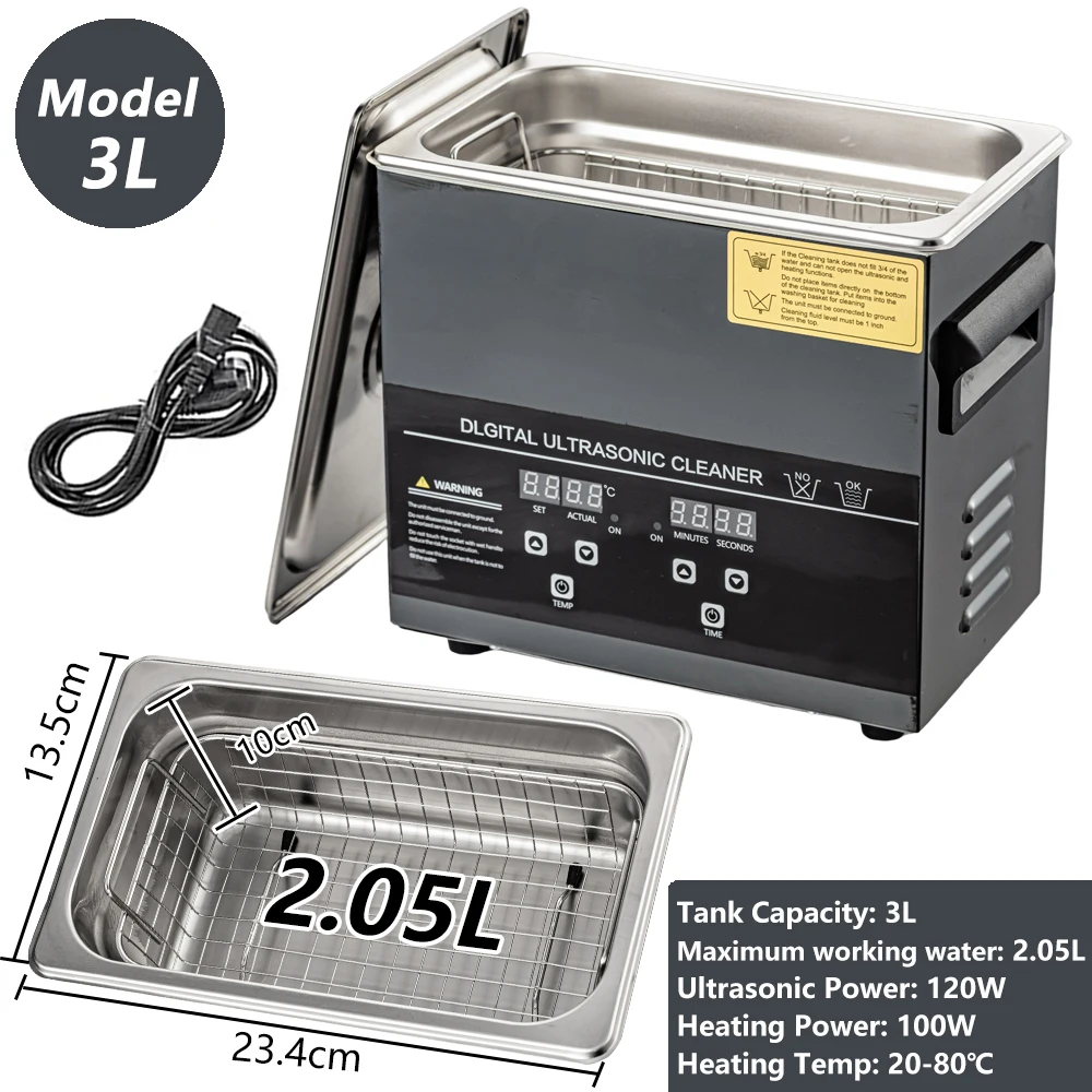 2L/3L/6L/10L/15L/30L Ultrasone Reiniger Digitale Verwarming Rvs Ultrasone Reinigingsmachine 40KHZ Huishoudapparaat