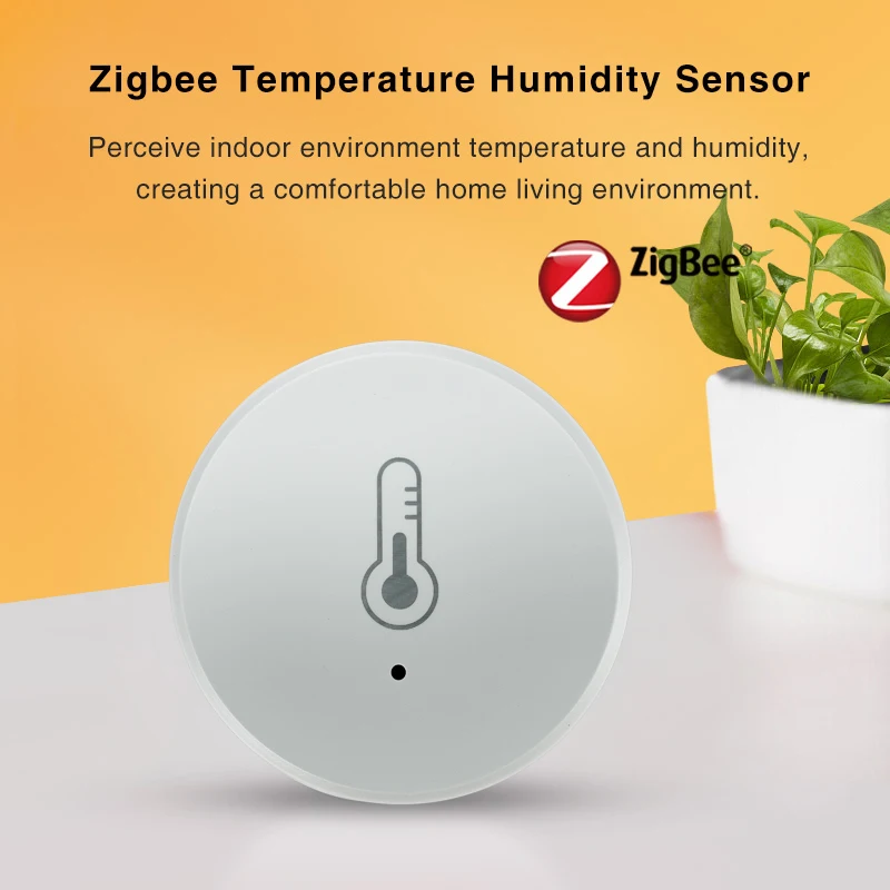 Tuya Zigbee Temperature And Humidity Sensor Voice Control Intelligent Home Hygrometer Real-time Monitoring Voice Alexa