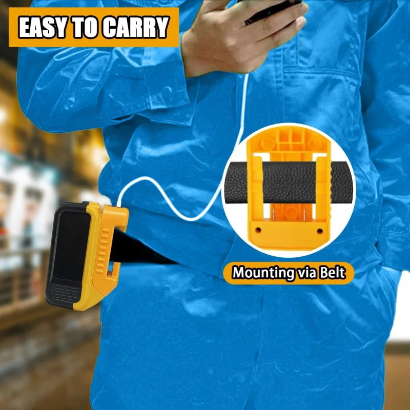 Ładowarka USB do akumulatora litowo-jonowego Dewalt 18 V 20 V z portami USB typu C Uchwyt akumulatora do DEWALT DCB200 DCB205