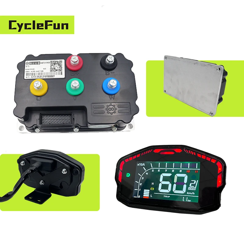 

FarDriver ND72360 190A/360A 3KW-4KW BLDC Controller Programmable With DKD Speedometer For QS Motor Electric Motorcycles Scooter