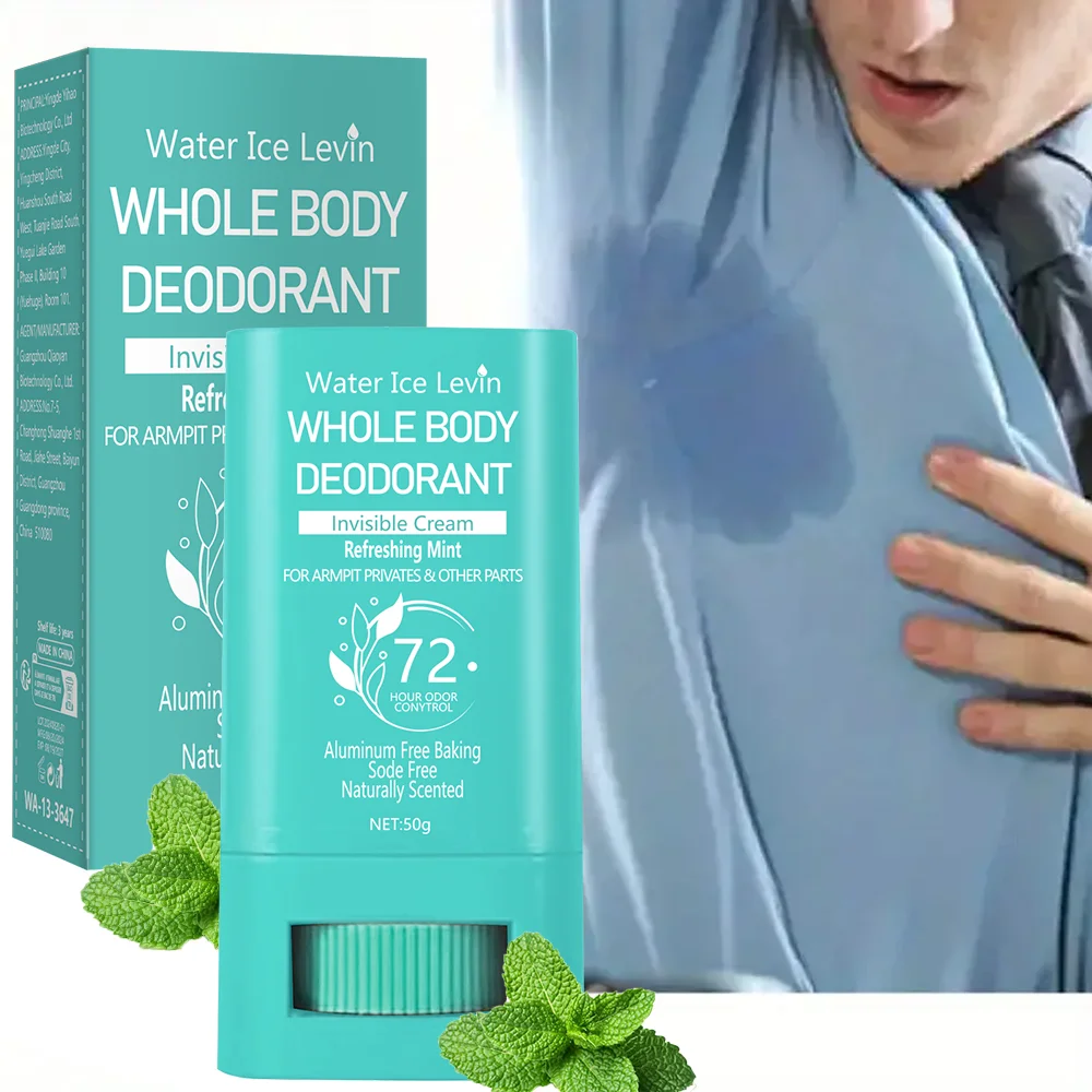 Whole Body DeodorantInvisible Cream Stick Deodorizing Fast Drying Retain Scent Refreshing Body Wrist Odor Anti Sweat Creams for