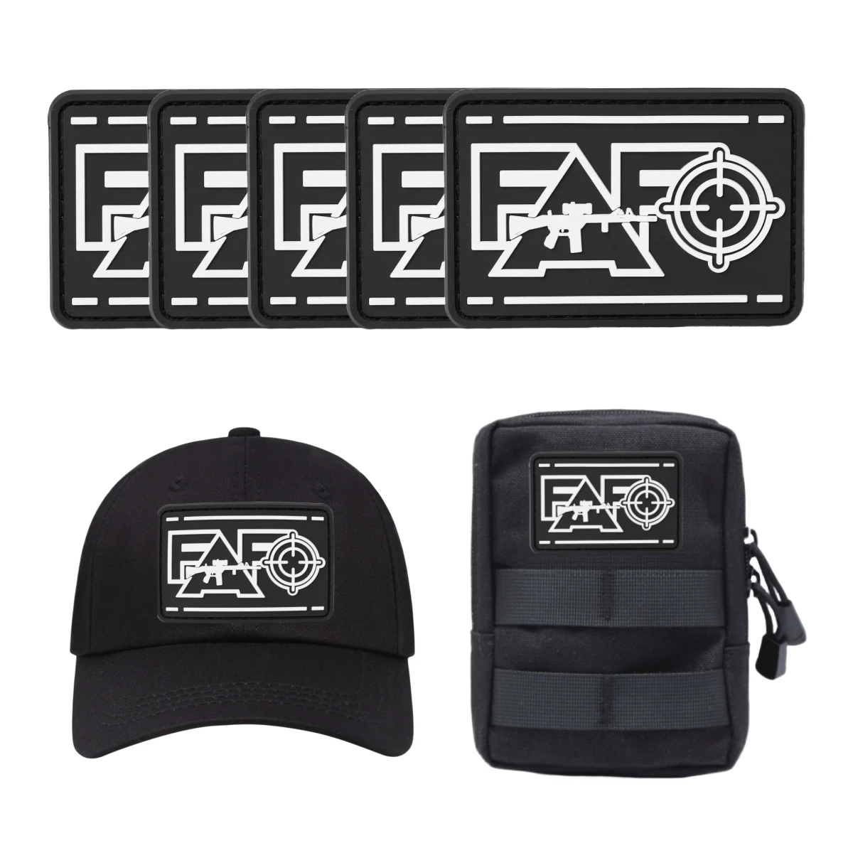 3D PVC FAFO Hook and Loop Patches Letter Tactical Military Stickers Shackle Backpack Hat Interesting Security Patch