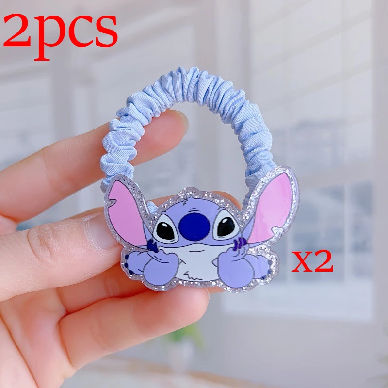 2pcs Disney Stitch Hair Jewelry ,Hair Ties, Cute Hair Ties ,Hair Accessories,Girl's Birthday Gifts, Party Decorations For Girls view 4