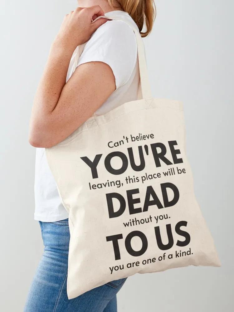 

Retirement Gift, coworker leaving gift funny, You_re Dead to Us Now, Colleague Farewell, Funny Tote Bag Women bags Fabric bag