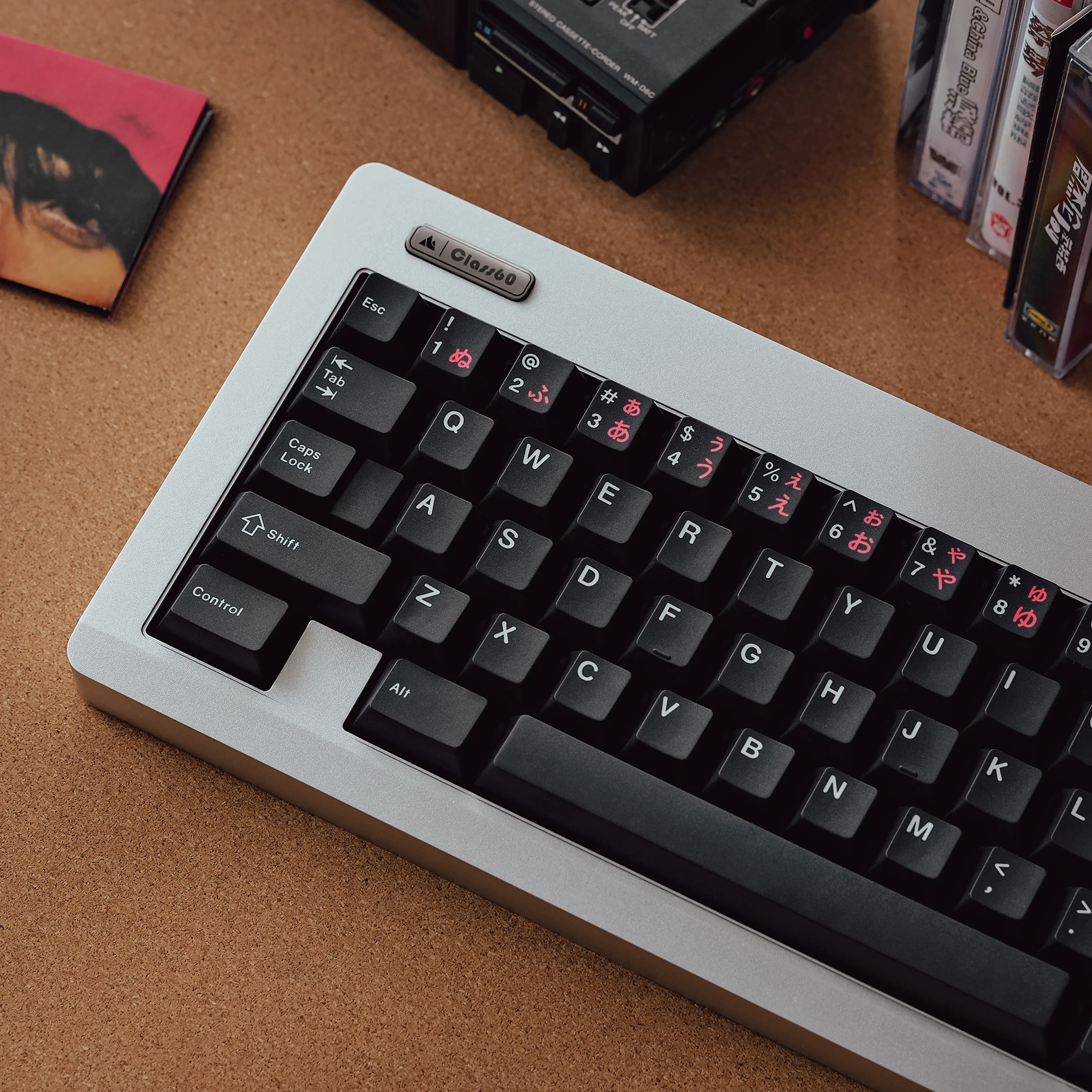 Imagem -06 - Jkdk Estúdio Wob-cereja Perfil Dye Sub Keycap Grupo Plástico Pbt Preto 61 68 84 87 104 Cereja mx Switch Teclado Mecânico
