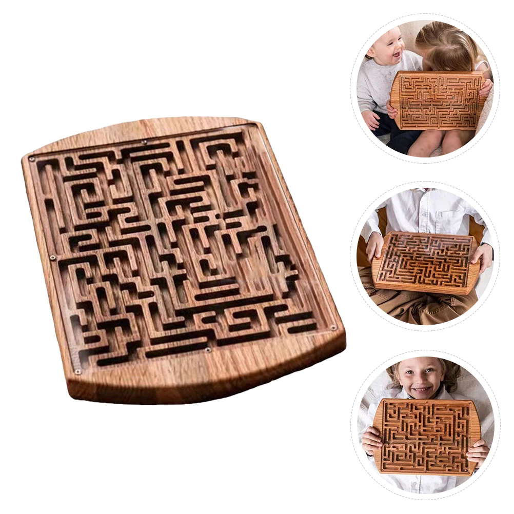 

Rolling Beads Wooden Maze Toy Maze Balance Board Early Educational Toy