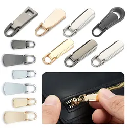 5Pcs Zipper Pull Replacement Metal Zipper Slider Handle Mend Fixer Zipper Tab Repair for Luggage Suitcase Backpack Jacket Bags