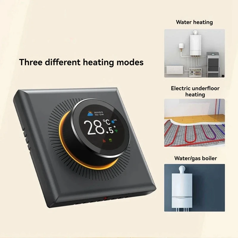 Wifi Smart Knob Thermostat Floor Heating Water Gas Boiler Home Room Programmable Temperature Controller