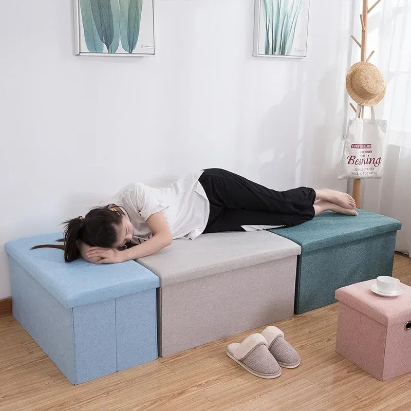 Outdoor Storage Ottoman Stool Waterproof Foldable Bench Seat Footrest Shoe Organizer Patio Garden Balcony Durable Storage Banco