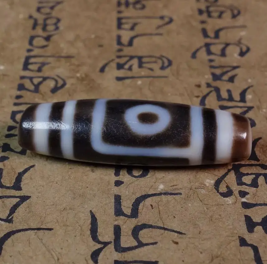 Ancient Tibetan DZI Beads Old Agate 2 Eye Totem Amulet Pendant GZI #3099