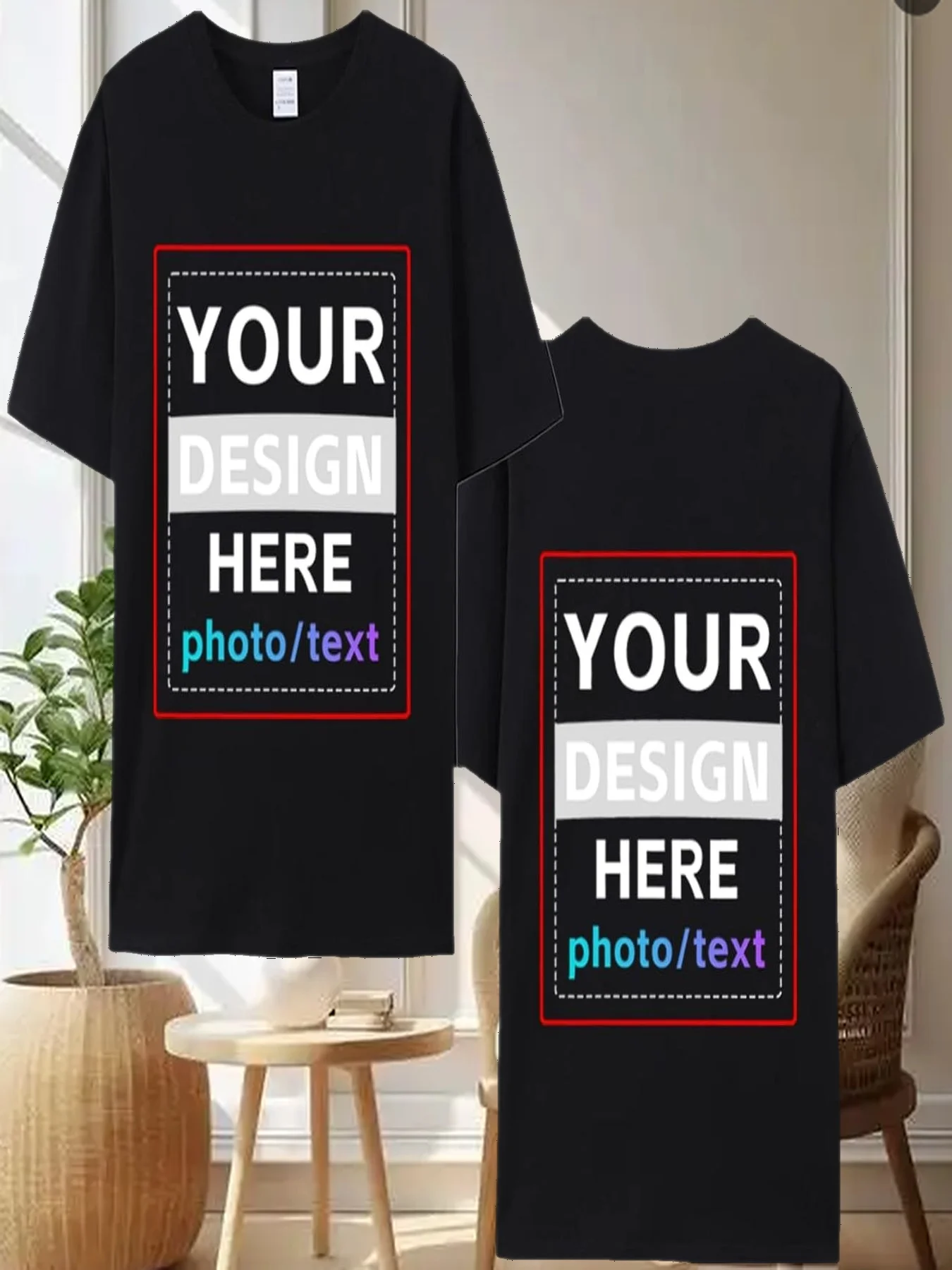 

Custom T-Shirts for Men/Women Design Your Own Shirt with Text Picture Personalized Printed Front/Back