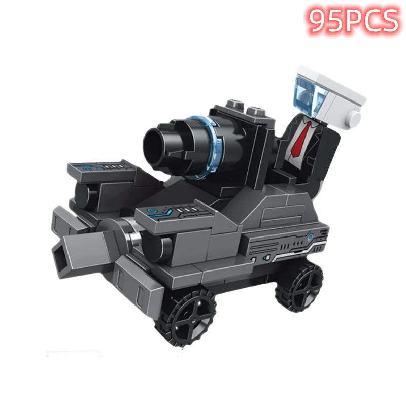 Skibidi Toilet Surveillance Man TV Compatible Building Blocks Mini Model Action Figures Toys Christmas Halloween Birthday Gift