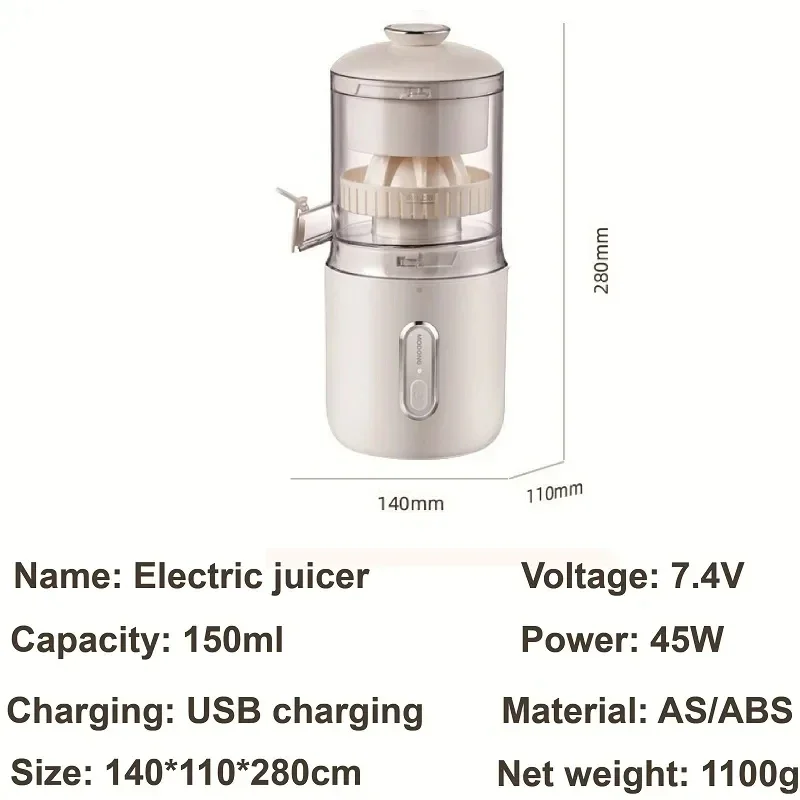 Xiaomi Wireless Charging Electric Juicer Home Mini Portable Blender Fruit Mixers Extractors Multifunction Juice Maker Machine