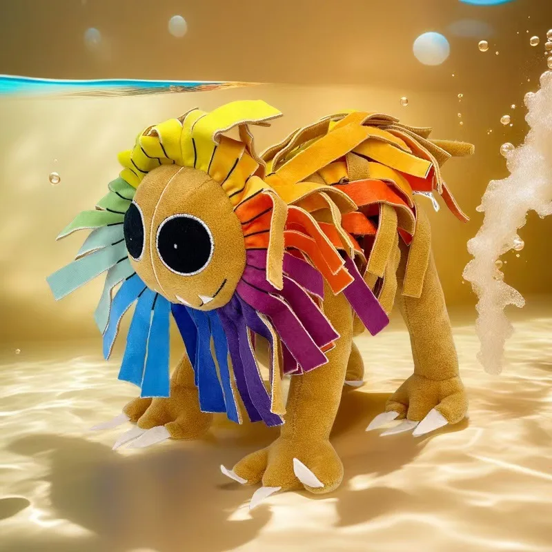 ตุ๊กตาสิงโตสีสันสดใส ตุ๊กตาสิงโตตัวใหญ่ ของเล่นตุ๊กตาสัตว์นุ่ม สำหรับเด็กชาย เด็กหญิง ของขวัญคริสต์มาส