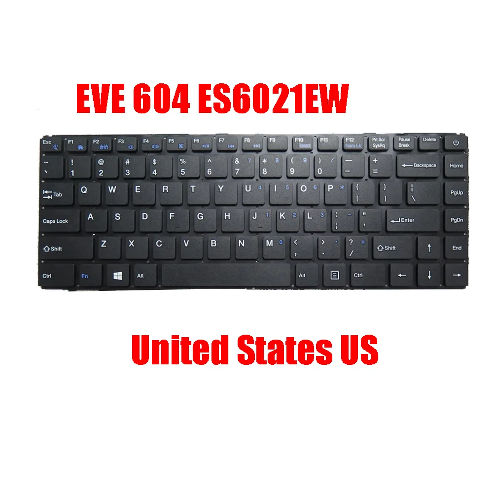 Laptop Keyboard For DIGMA EVE 604 ES6021EW 15.6 EVE 605 ES6022EW  Without Frame Black United States US