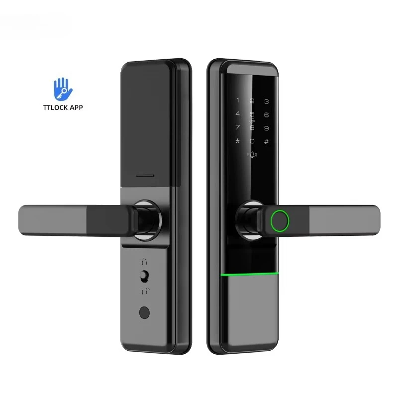 Multi Point Digital Fingerprint TTLOCK Tuya App Smart Door Lock With Camera  Smart Locks Front Door