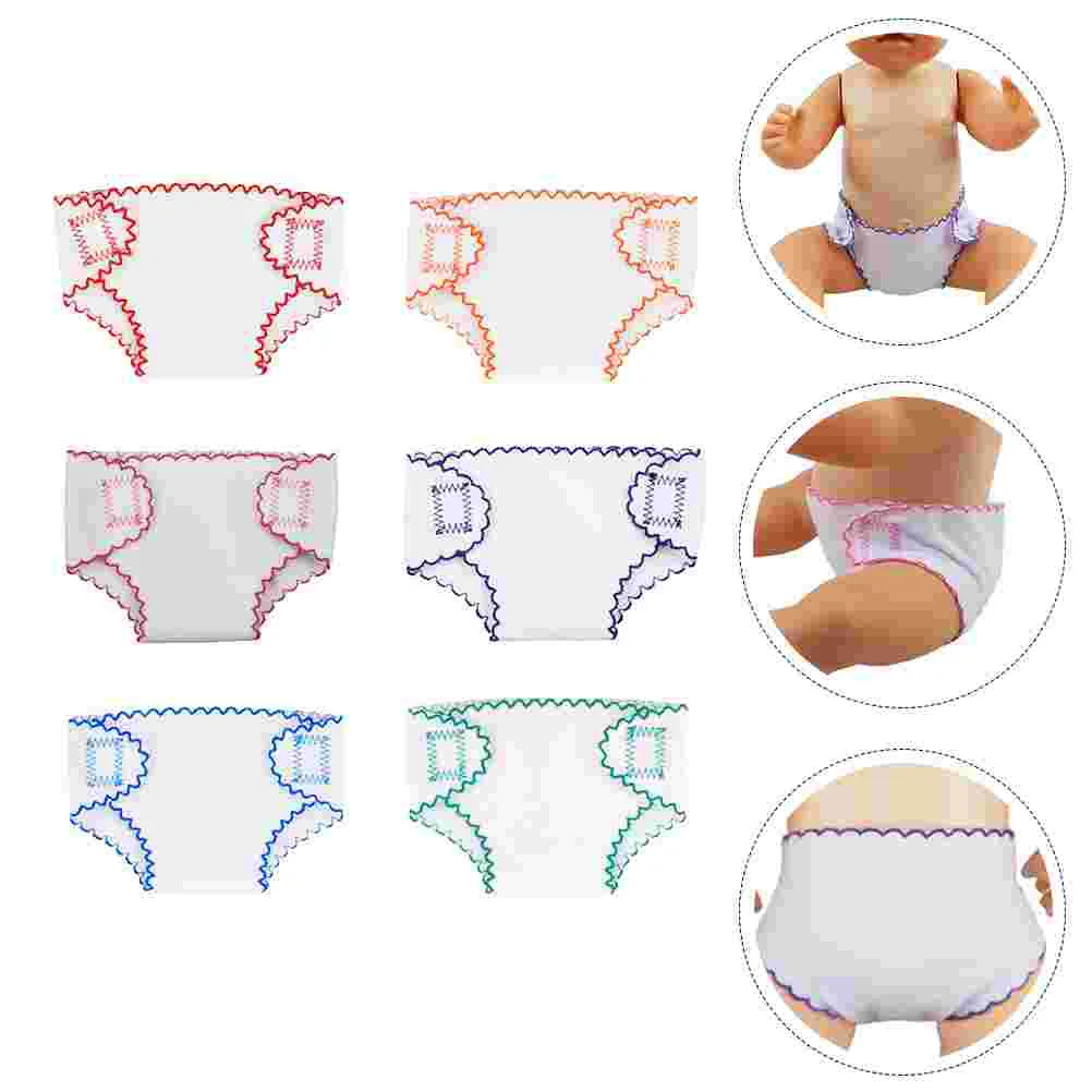 6 Pcs Toy Cloth Diapers Baby Boy Newborn Reborn Accessories Clothes DIY Accessory