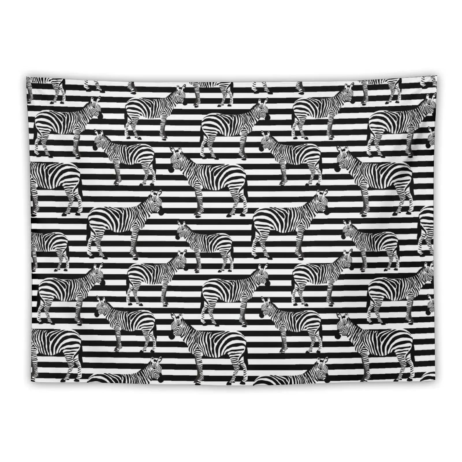 

Zebra on Stripes Tapestry Home Decor Aesthetic Bed Room Decoration Outdoor Decor Bedroom Decoration Tapestry