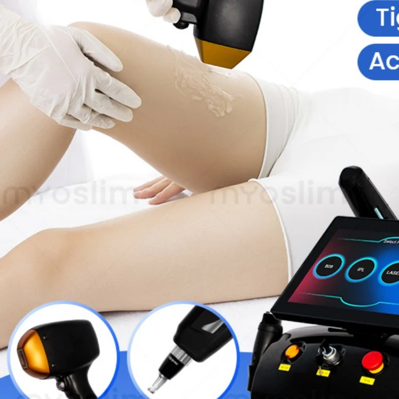 

Многофункциональный косметологический аппарат 4-в-1: лазерная эпиляция 808 нм, удаление татуировок пикосекундным лазером, RF-лифтинг, IPL-омоложение кожи