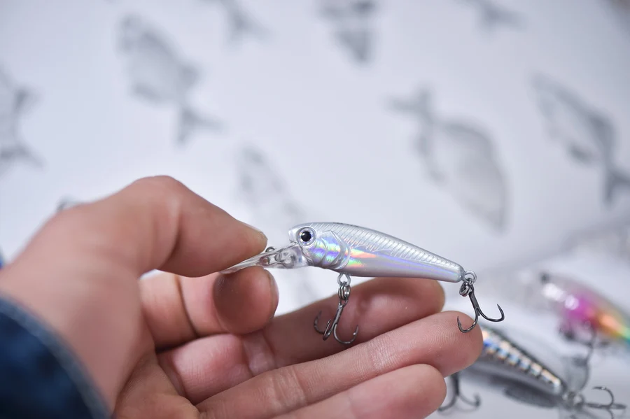 1Pcs Schwimmende Angeln Lockt Minnow Harten Köder 40mm 3g Hochfrequenz Schaukel Wobbler Crankbait Karpfen Barsch stecker Angelgerät – Detail 30