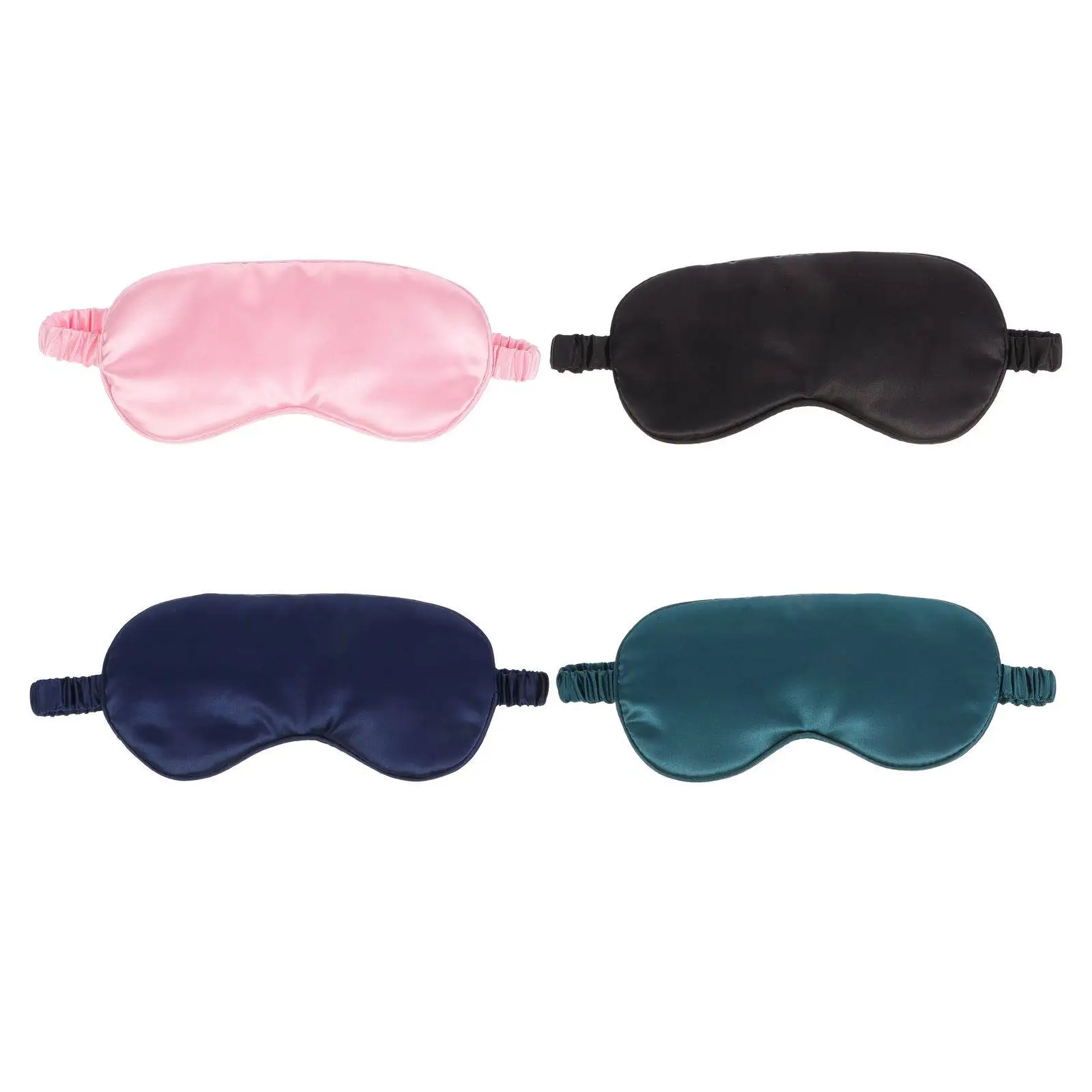 

4Pcs Sleep Silk Eye Mask Soft Comfortable Lightproof Eyeshade for Hotel Flight Nap Meditation Yoga Insomnia Relief Night Rest