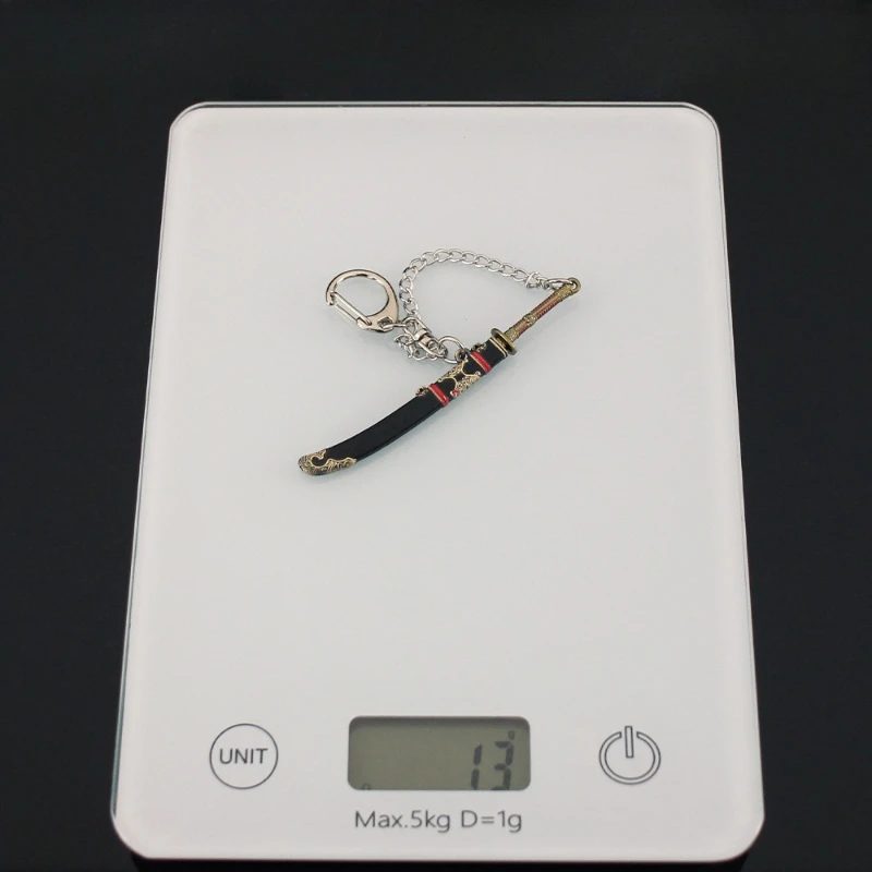 9cm/3.54in Arena Breakout Peripherals Mini Embroidery Spring Wild Ling Sword with Sheathed Keychains Pendant Game Weapon Models