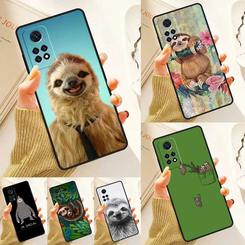 Funny Cute Sloths Case For Samsung Galaxy S24 Plus S23 S20 S21FE Lite S22 Ultra Note 20 S8 S9 S10 Phone Coque